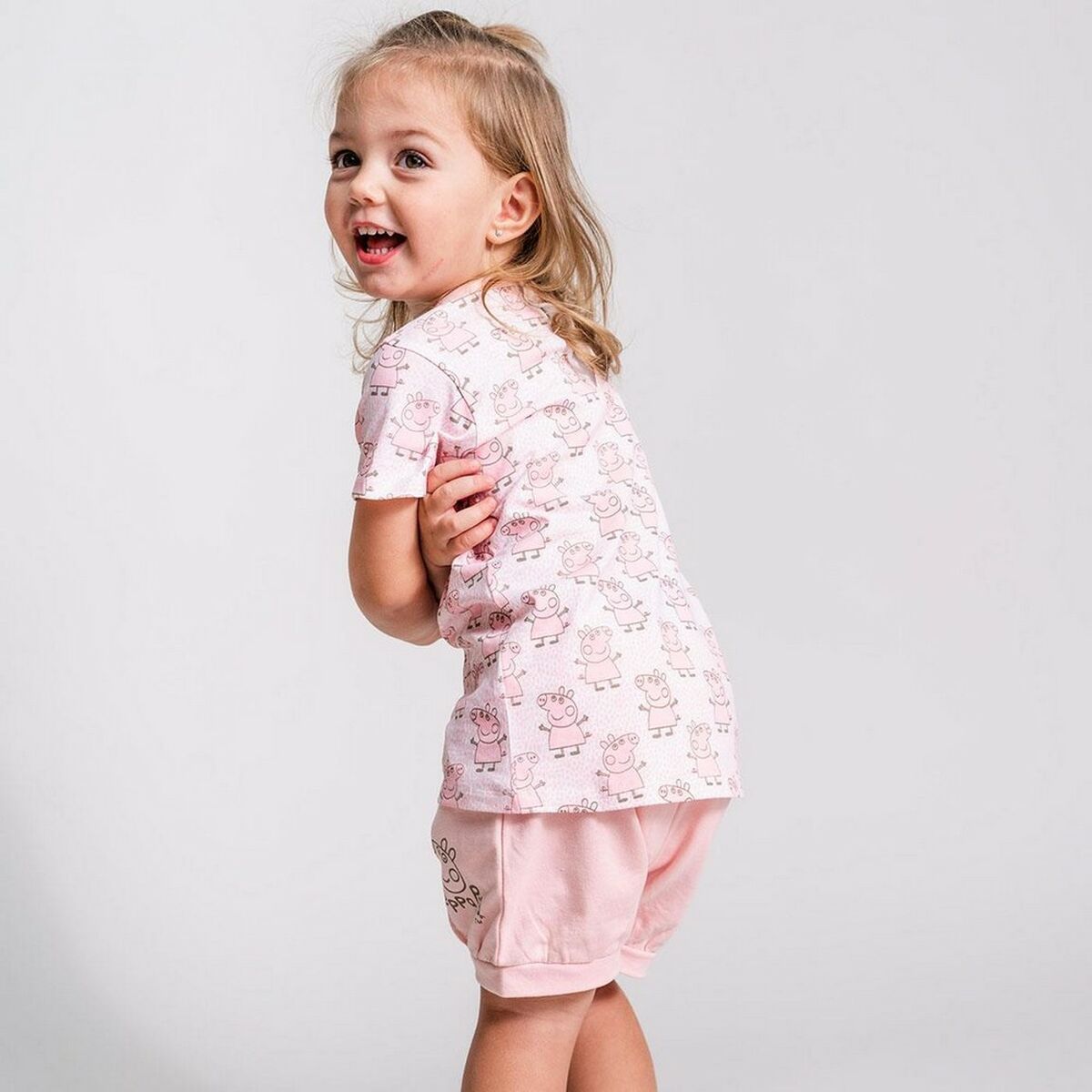 Peppa Big Kledingset Meisje | 2-delige Babyoutfit | 100% Katoen | Roze Shirt & Broekje