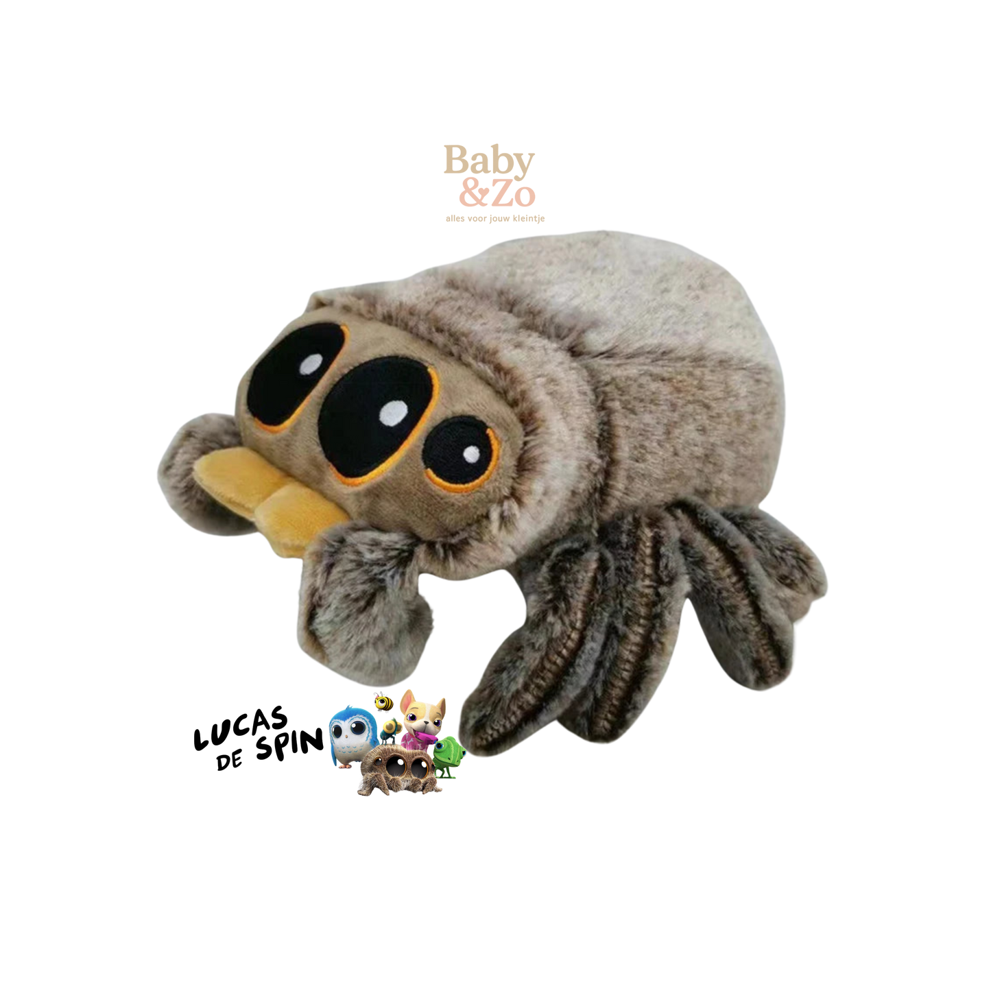 Lucas de Spin Schattige Pluche Knuffel | Zachte Dierenknuffel