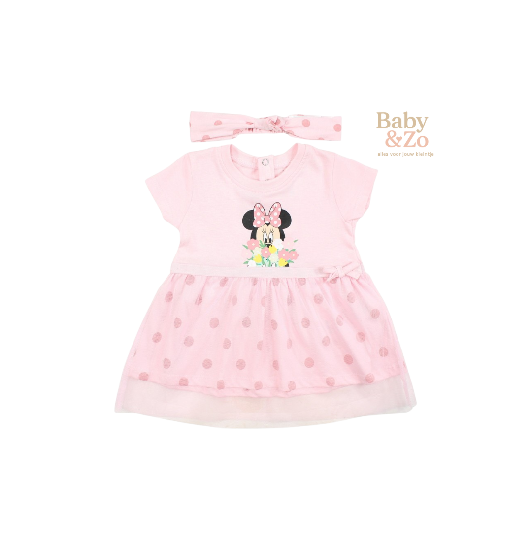 Minnie Mouse Babyjurk van Tule | Inclusief Hanger | Feestelijk 0‑12 mnd