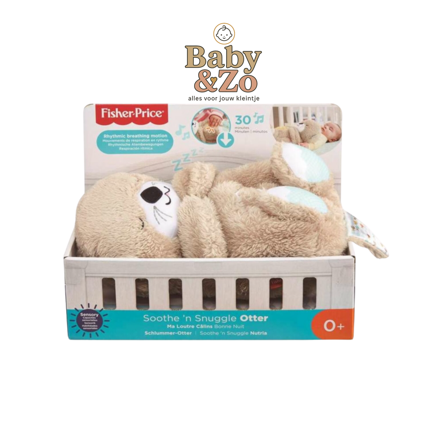 Fisher Price Bedtijd Otter 30 cm | Muzikale Knuffel met Ademhalingsbeweging