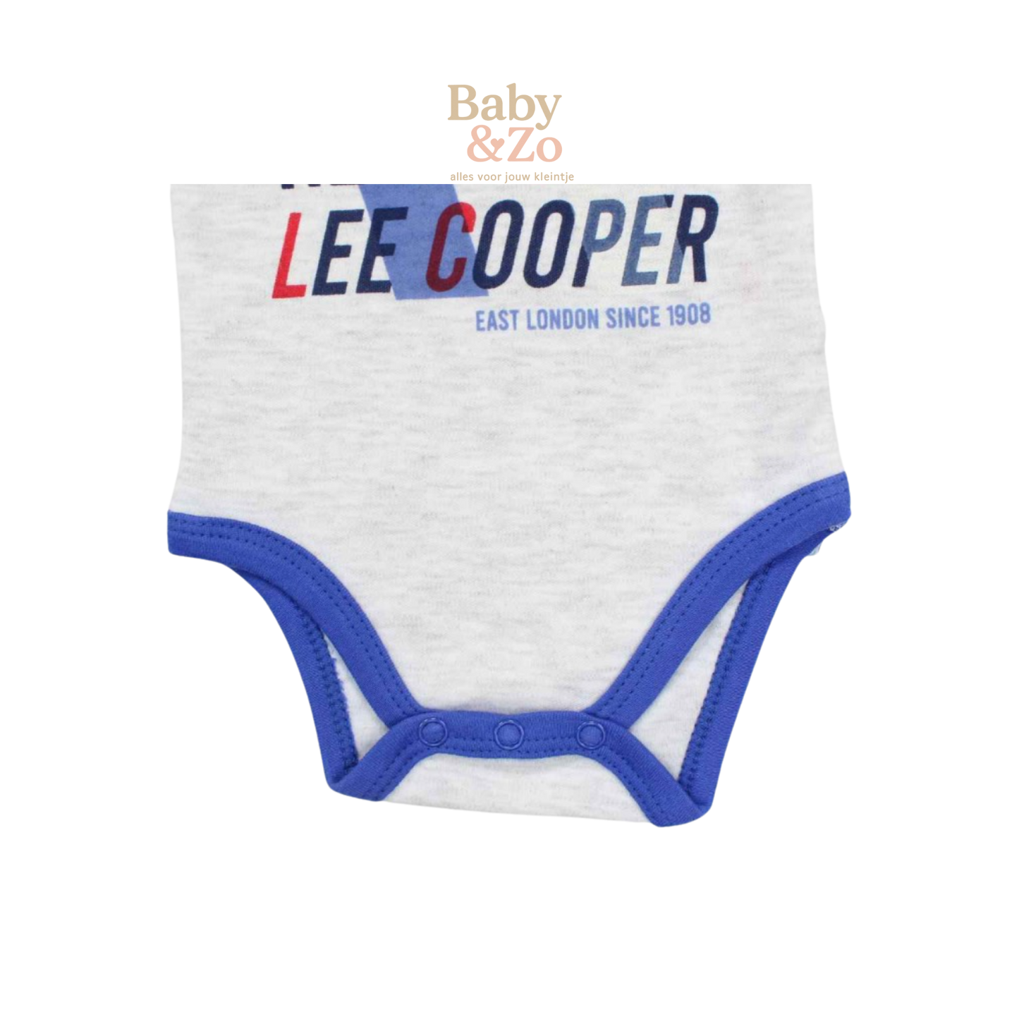 Lee Cooper Baby Rompers Set van 2 Grijs & Donkerblauw