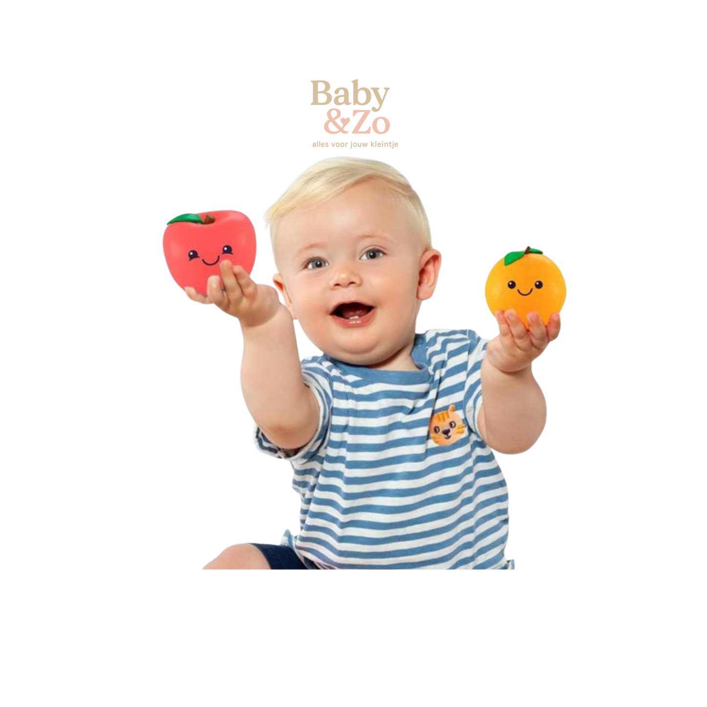 Zachte Sensorische Fruitset 5 Stuks | Veilig Baby Bijtspeelgoed