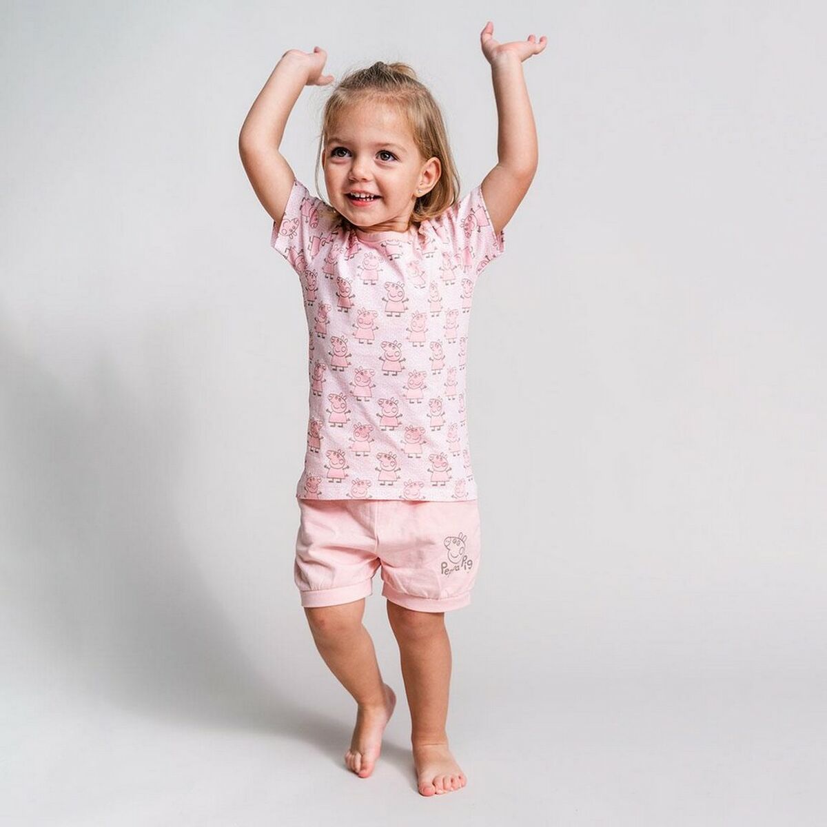 Peppa Big Kledingset Meisje | 2-delige Babyoutfit | 100% Katoen | Roze Shirt & Broekje