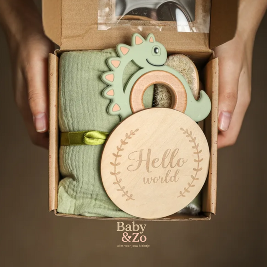 🎁 Luxe Baby Geschenkdoos : Deken, Mijlpaalkaarten, Rammelaar & Meer