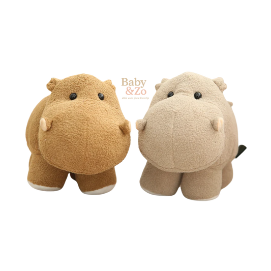 Pluche Nijlpaard Knuffel 18 cm | Schattig & Zacht Speelmaatje