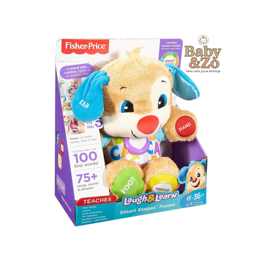 Fisher-Price Smart Stages Puppy | Interactieve Knuffel met Muziek