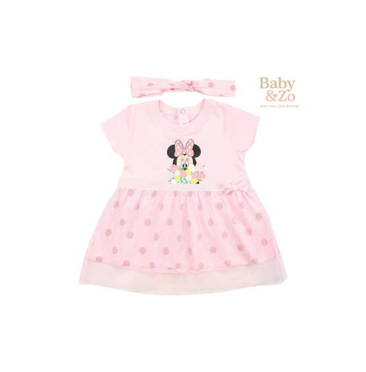 Minnie Mouse Babyjurk van Tule | Inclusief Hanger | Feestelijk 0‑12 mnd