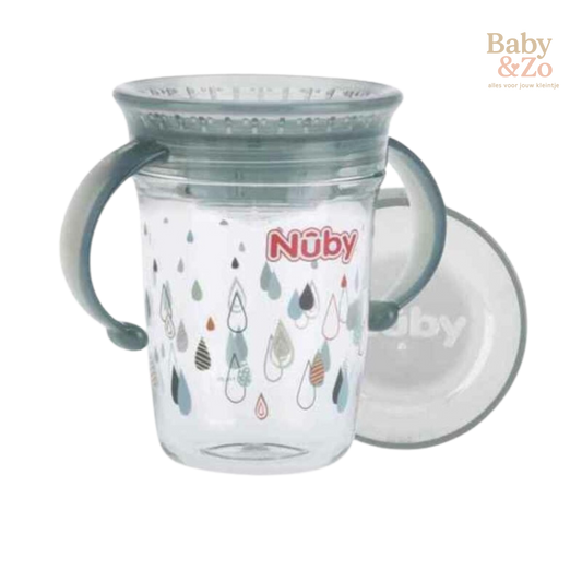 Nûby 360º Trainingsglas Grijs | 240 ml 🍼👶