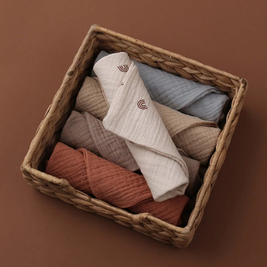 🧼 5x Zachte Katoenen Babywashandjes (23x23 cm)