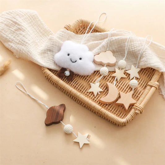 Baby Houten Gymframe – Montessori Activiteitengym met Hangers 🌟