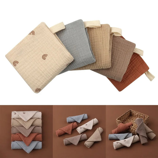 🧼 5x Zachte Katoenen Babywashandjes (23x23 cm)